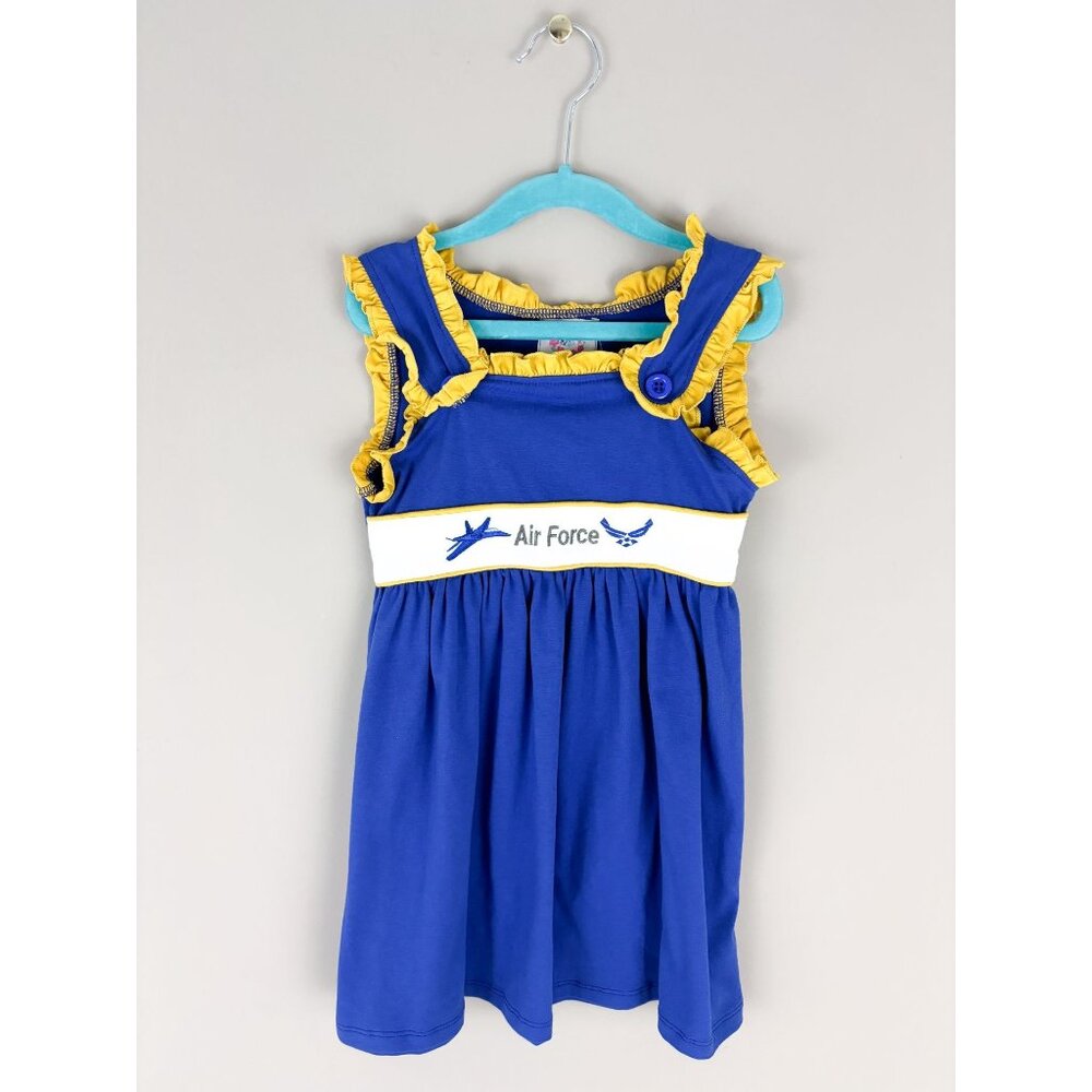 United States Air Force Military Blue Toddler Embroidered Dress NEW